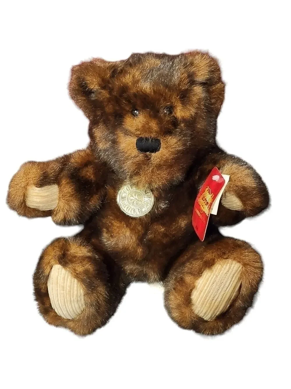 NOS Loveable Huggable Ltd Edtn #00 Brown Carmel plush stuffed bear Corduroy pads